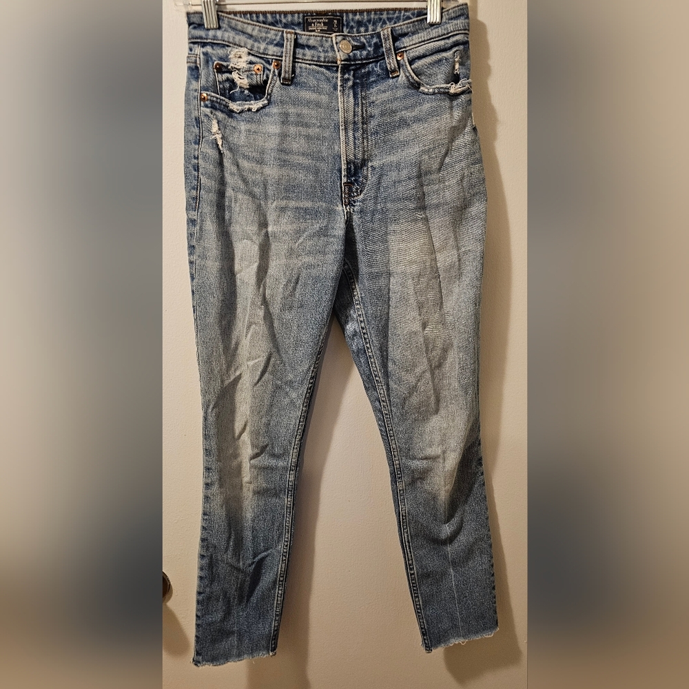 Abercrombie Simone High Rise Slim Distressed Women's Jeans Size 26/2R